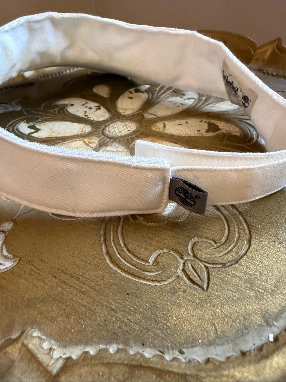 Timberland White Canvas Visor